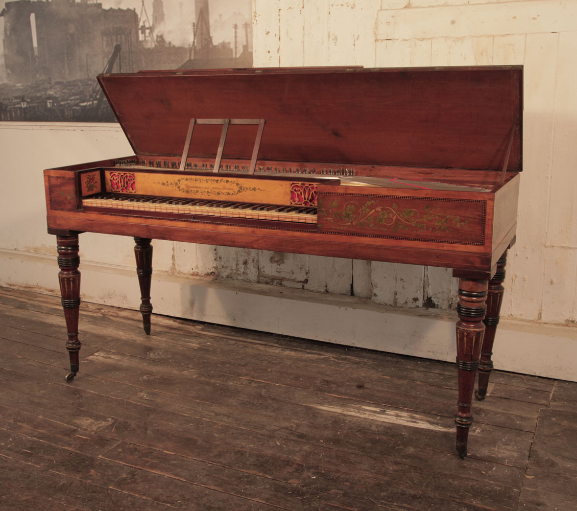 Broadwood Tafelklavier 1780er Jahre – handbemaltes Mahagoni, Museumsstück