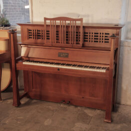 C. Bechstein Klavier Modell 9, 1905 – Arts and Crafts von Walter Cave, Eiche